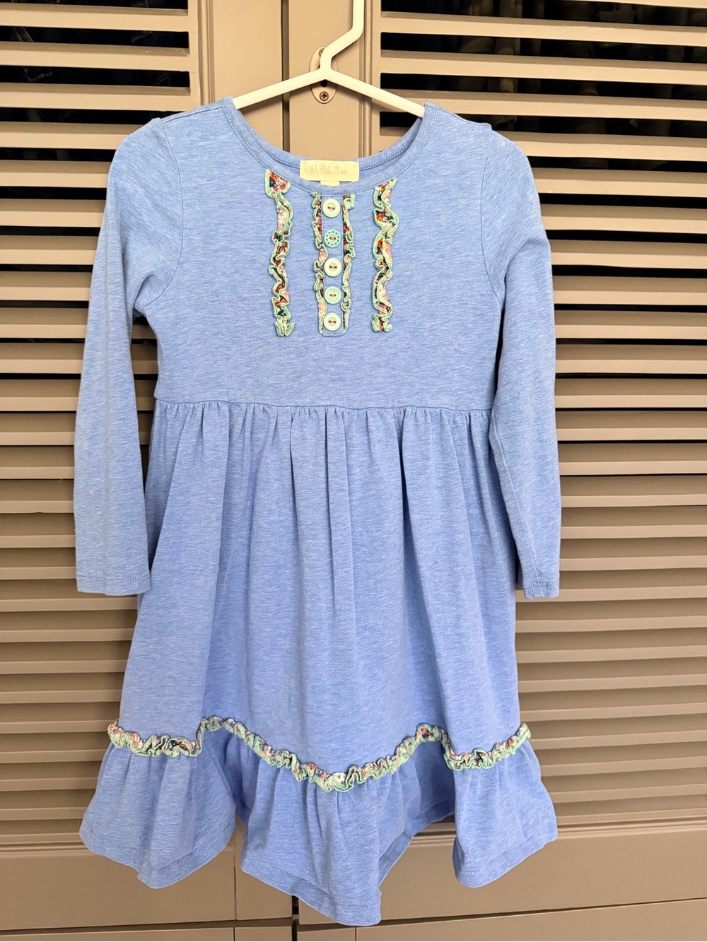 Matilda Jane Light Blue Long-Sleeve Ruffle Dress